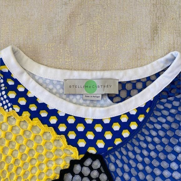 Stella McCartney Multicolored Crewneck T-Shirt w/Mesh Accents. Size XS. EUC - Picture 9 of 9